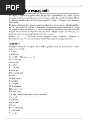 Grammaire espagnole