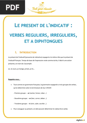 Le present de l'indicatif