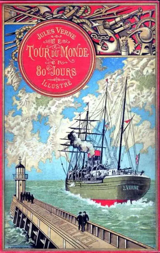 Le Tour du monde en quatre-vingts jours auteur Julio Verne