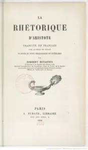 Rhétorique auteur Aristote