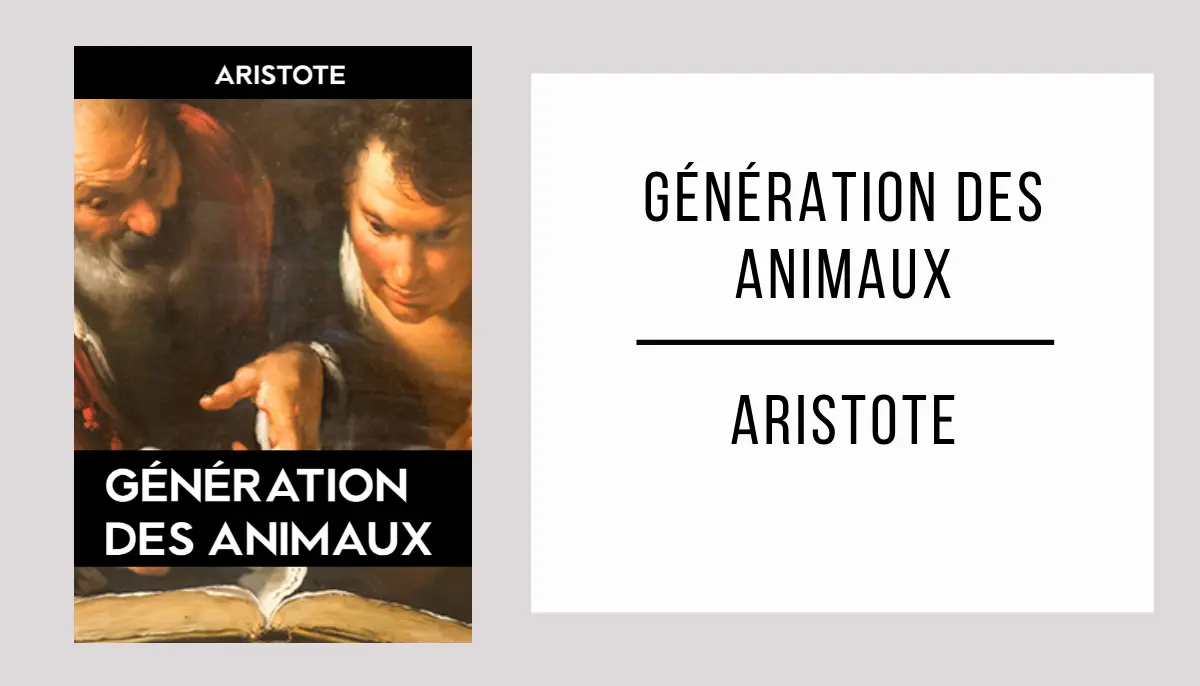 Génération des Animaux autor Aristote