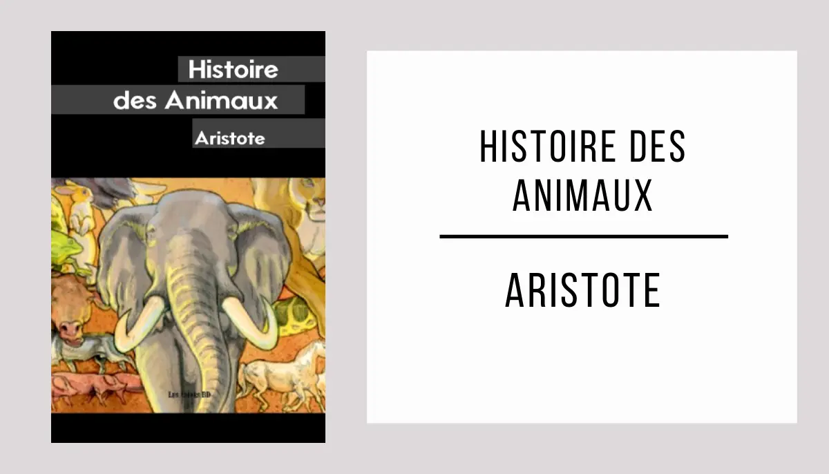 Histoire des Animaux par Aristote